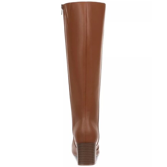 Style & Co Womens Comfor Buffyy Flare Tall Block Heel Boots Cognac Size 8.5M NIB - Picture 3 of 7